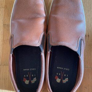 Cole Haan Slip ons in dark Tan Color